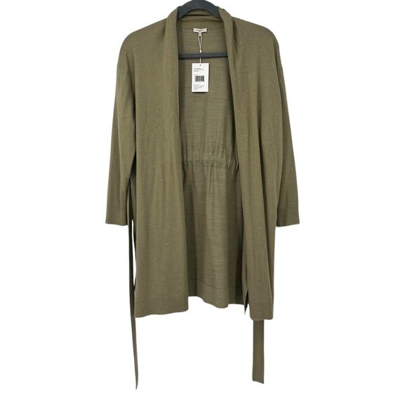 LAFAYETTE 148 NEW YORK Cardigan Pistachio Melange Wool Blend Belted 1X NEW - Picture 3 of 16
